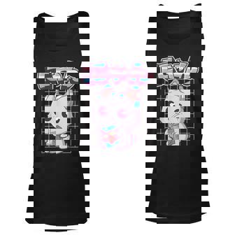 Transgender Pride Kawaii Cat Strawberry Milk Trans Flag Unisex Tank Top - Seseable