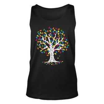 Tree Of Life Autism Awareness Month Funny Asd Supporter Unisex Tank Top - Seseable