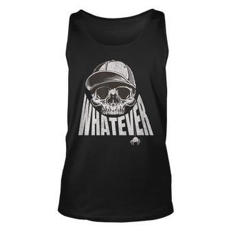 Trending Whatever Skull Embodies Rebelion And Indifference Unisex Tank Top | Mazezy