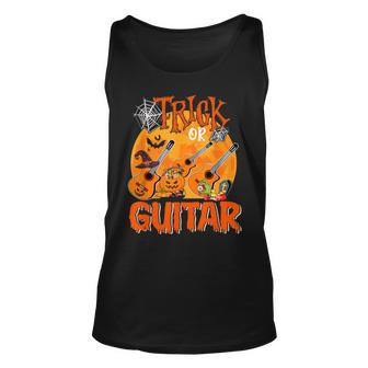 Trick Or Guitar Halloween Musical Costume Witch's Hat Tank Top | Mazezy