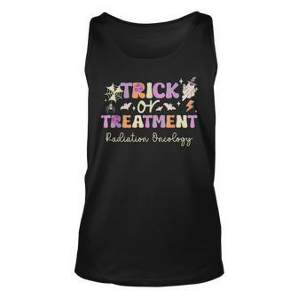 Trick Or Treatment Halloween Radiation Oncology Rad Therapy Tank Top
