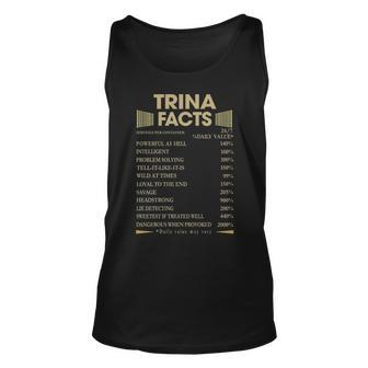 Trina Name Gift Trina Facts Unisex Tank Top - Seseable