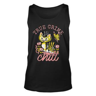 True Crime And Chill Vintage Cute Cat Chill Tank Top | Mazezy
