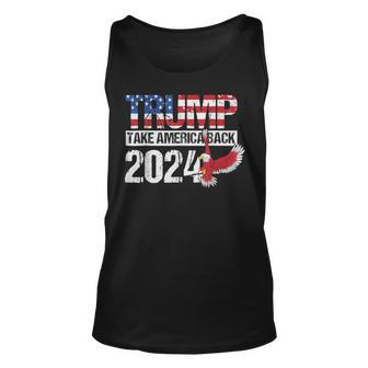 Trump 2024 Flag Take America Back 4Th Of July Trump 2024 Unisex Tank Top | Mazezy
