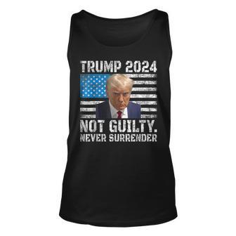 Trump 2024 Shot Never Surrender Us Flag Vintage Tank Top | Mazezy