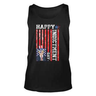 Trump Indictment Happy Indictment Day Usa Flag Funny Unisex Tank Top | Mazezy