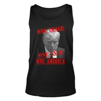 Trump Shot 1 Image One Face One America Never Surrender Tank Top | Mazezy