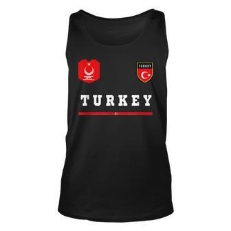 Turkey SportSoccer Jersey Flag Football Ankara Unisex Tank Top | Mazezy