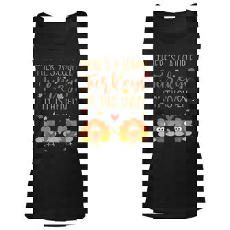 Twin Pregnancy Announcement Baby Reveal Thanksgiving Unisex Tank Top | Mazezy