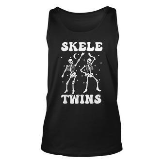 Twins Halloween Matching Skeletwins Dancing Skeletons Tank Top - Monsterry UK