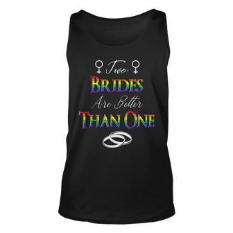 Two Brides Are Better Than One Lesbian Couple Wedding Lgbtq Tank Top | Mazezy