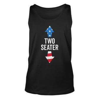 Two Seater Usa 4Th July 2023 White Trash Party Attire Tank Top - Seseable
