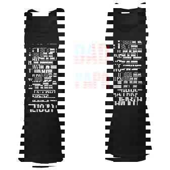 I Have Two Titles Dad And Papa Flag Clothes Fathers Day Tank Top | Mazezy