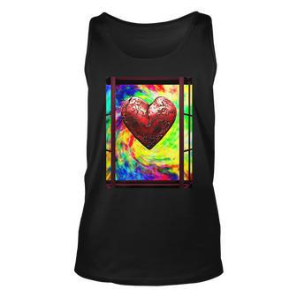 Tye Dye Window To Your Heart Unisex Tank Top | Mazezy