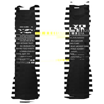 Tyson Name Gift Tyson Facts V3 Unisex Tank Top - Seseable