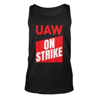 Uaw Strike 2023 United Auto Workers Union Uaw On Strike Red Tank Top - Monsterry CA