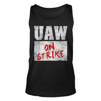 Uaw On Strike Red United Auto Union Workers Uaw Striking Tank Top | Mazezy