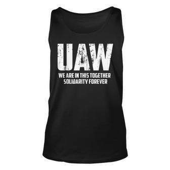 Uaw Strike Red United Auto Workers Union Uaw Strong Tank Top - Seseable