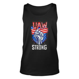 Uaw Strong United Auto Workers Strike Union Support Red Tank Top - Seseable
