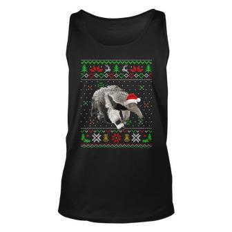 Ugly Christmas Pajama Sweater Anteater Animals Lover Tank Top | Mazezy