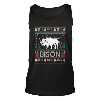 Ugly Christmas Sweater Bison Ugly Xmas Tank Top - Monsterry UK