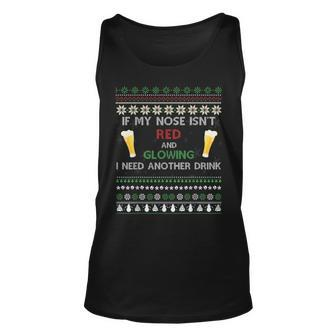 Ugly Christmas Sweater Drinking Rudolph Tank Top - Monsterry UK
