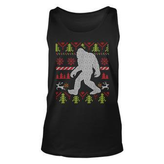 Ugly Christmas Sweater Short Sleeve Bigfoot I Believe Tank Top - Monsterry