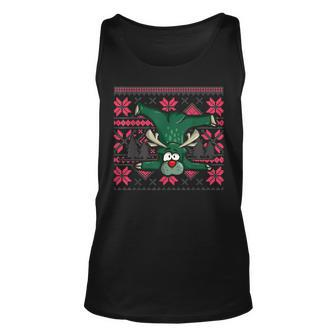 Ugly Christmas Sweater Reindeer Contortionist Tank Top - Monsterry UK