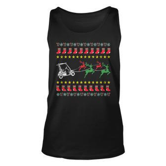 Ugly Christmas Sweater For Golfer Golf Tank Top | Mazezy