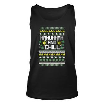 Ugly Christmas Sweater Hanukkah And Chill T Tank Top - Monsterry AU
