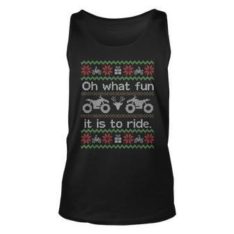 Ugly Christmas Sweater Quad 4 Wheeler Atv Tank Top - Monsterry AU