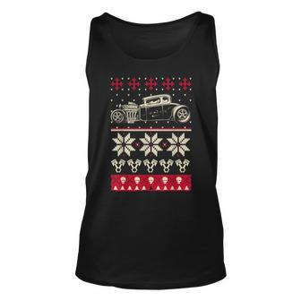 Ugly Hot Rod Christmas Sweater Tank Top | Mazezy