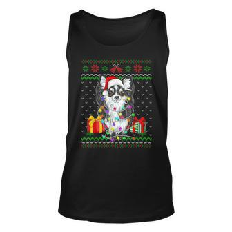 Ugly Sweater Christmas Lights Chihuahua Dog Puppy Lover Tank Top - Monsterry AU