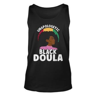 Unapologetic Black Doula Junenth African American Afro Unisex Tank Top | Mazezy