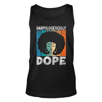 Unapologetically Dope Afro Diva Black History Honor & Pride Tank Top | Mazezy