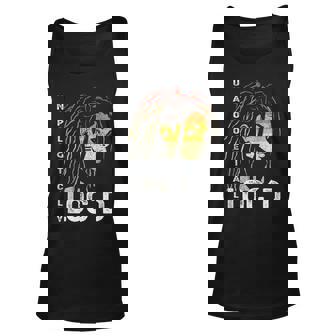 Unapologetically Locd Black Queen Melanin Locd Hair Unisex Tank Top | Mazezy