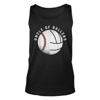 Uncle Of Baseball Volleyball Player Niece Nephew Team Sports Tank Top | Mazezy