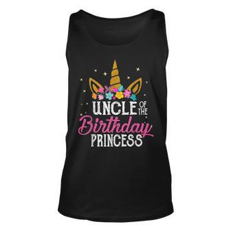 Uncle Of The Birthday Princess Father Girl Unicorn Birthday Tank Top | Mazezy