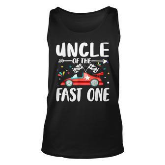 Uncle Of The Fast One Birthday 1St Race Car Family Matching Tank Top - Monsterry AU