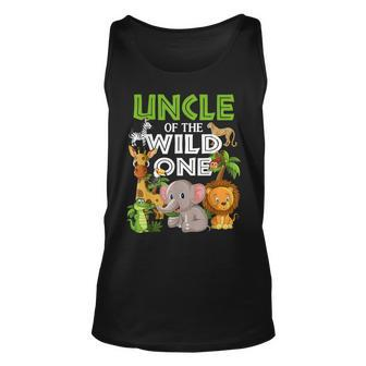 Uncle Of The Wild One Zoo Birthday 1St Family Safari Party Unisex Tank Top - Monsterry AU