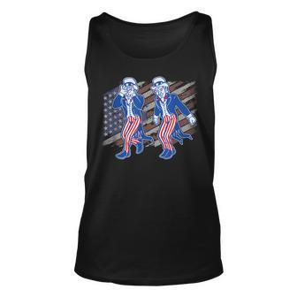 Uncle Sam Griddy 4Th Of July Independence Day American Flag Unisex Tank Top | Mazezy