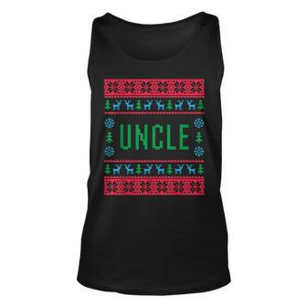 Uncle Ugly Christmas Sweater Matching Family Pajamas Tank Top - Monsterry AU
