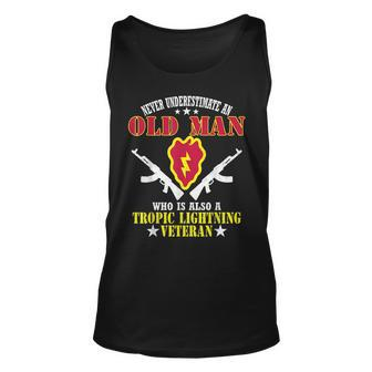 Never Underestimate A 25Th Infantry Division Veteran Veteran Tank Top | Mazezy