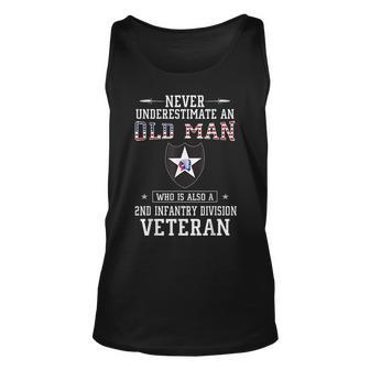 Never Underestimate A 2Nd Infantry Division Veteran Veteran Tank Top | Mazezy