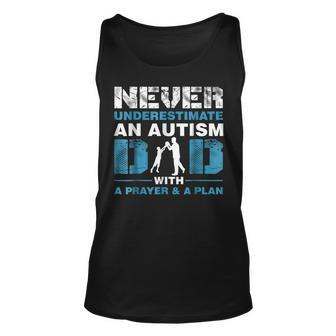 Never Underestimate An Autism Dad With A Prayer For Dad Tank Top | Mazezy AU