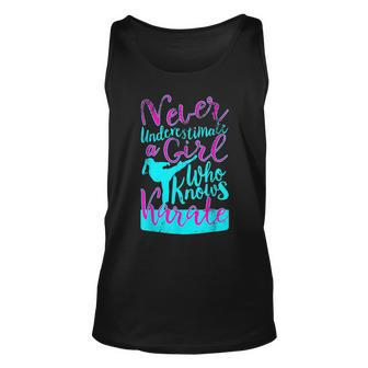 Never Underestimate A Girl Who Knows Karate For Girls Karate Tank Top | Mazezy