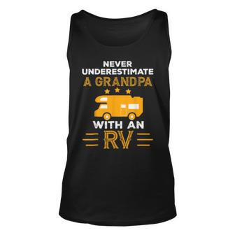 Never Underestimate A Grandpa With An Rv Camper Grandpa Tank Top | Mazezy