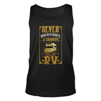 Never Underestimate A Grandpa With An Rv Camping Tank Top | Mazezy