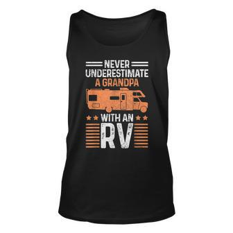Never Underestimate A Grandpa With An Rv Motorhome Camper Tank Top | Mazezy