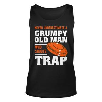 Never Underestimate A Grumpy Old Man Trap Shooting Clay Old Man Tank Top | Mazezy